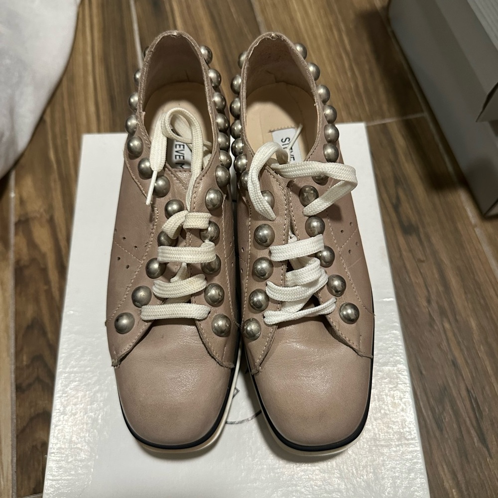 Steve Madden Women's Blush Sneakers with Silver Accents